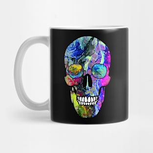 Color Splattered Skull Mug